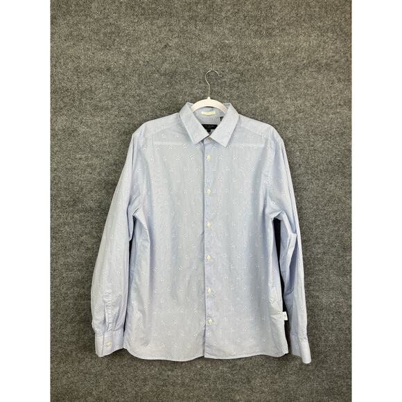 Ted Baker Other - Ted Baker London Men's 5 (US XL) Cotton Blend Pale Blue Long Sleeve Bollon Dogs